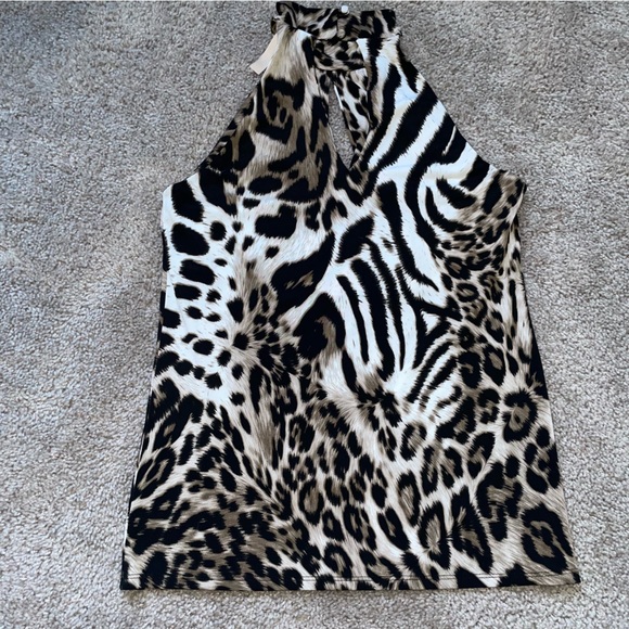 S-Twelve Women's Sleeveless Animal Print Top Size Small - Picture 6 of 7